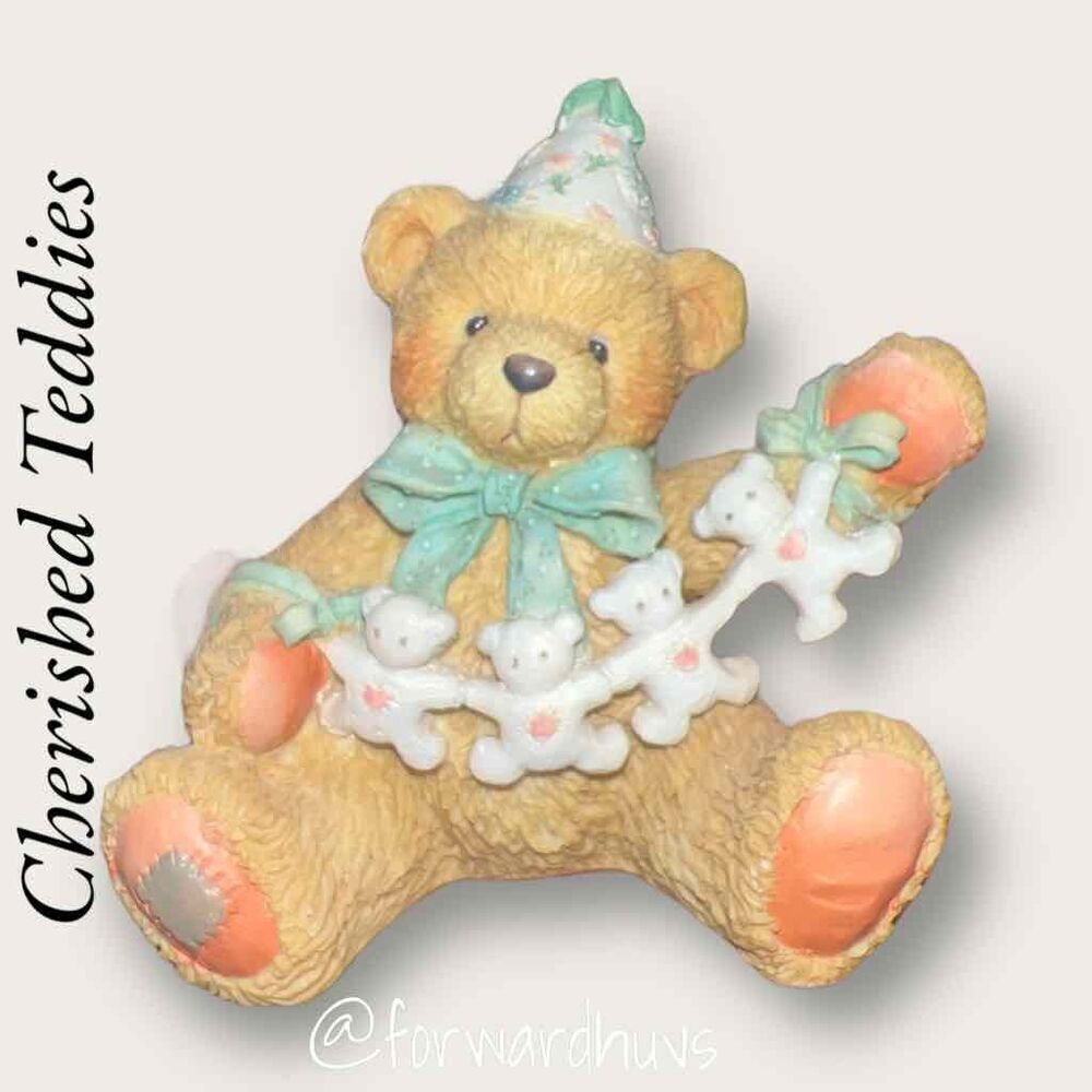 Enesco Cherished Teddies Figurine 'Unfolding Happy Wishes Four You’